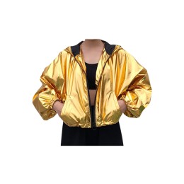 Spring and autumn yuansufeng women's summer Korean version loose student coat short women's gold wind jacket SKJ047 Spring and autumn yuansufeng women's summer Korean version loose student coat short women's gold wind jacket SKJ047